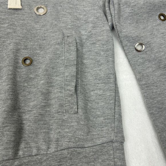 Philosophy Republic Clothing Hoodie Womens Small Gray Grommet Eyelet Pullover - Picture 6 of 12
